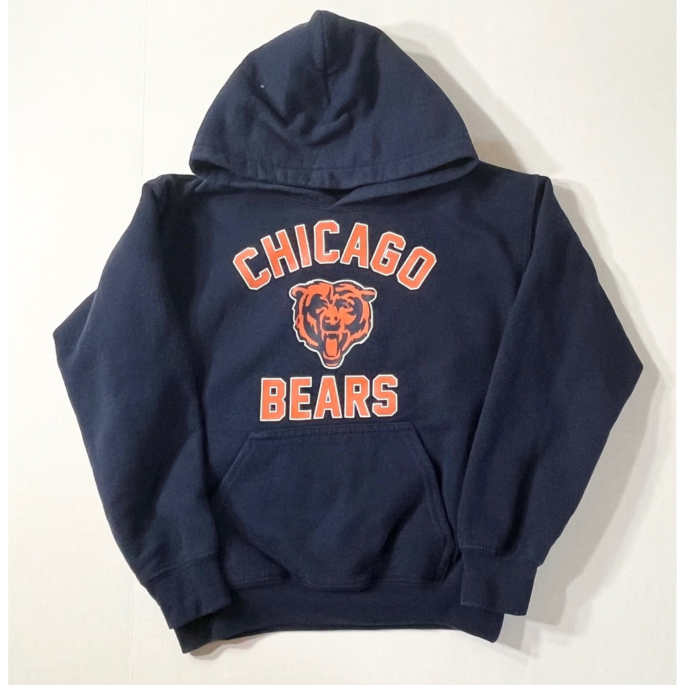 Chicago Bears Hoodie Kids Small Navy Blue NFL Team Apparel  Pullover Sweatshirt